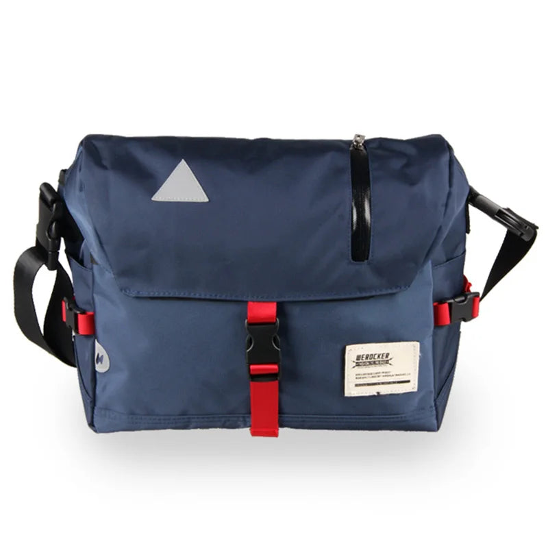 Luke vandafvisende messenger skuldertaske med klassisk design til arbejde og rejser