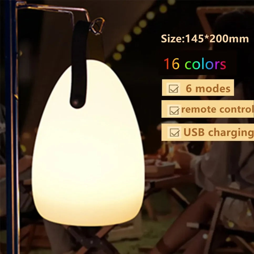 LuminaFusion Trådløs Bordlampe med Fjernbetjening og Vandtæt Design