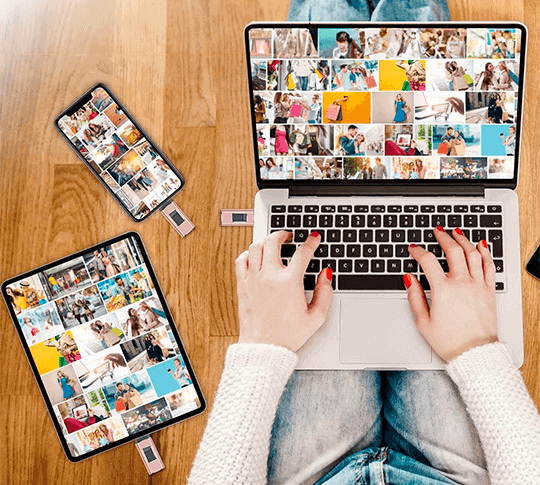PhoneStick Hurtig Backupdrev til Fotos og Videoer med Lagring på Flere Enheder