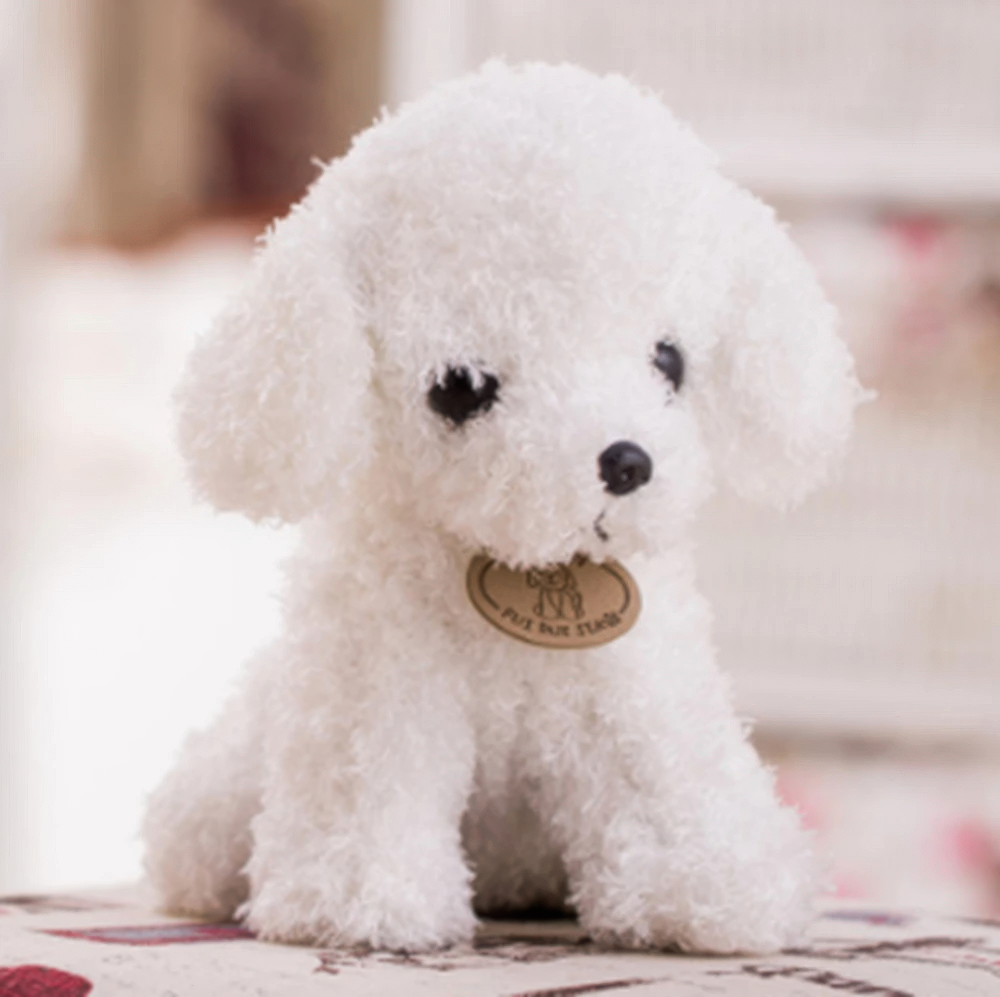 Blød Plys Teddyhund Krammebamse til Børn og Hundeelskere