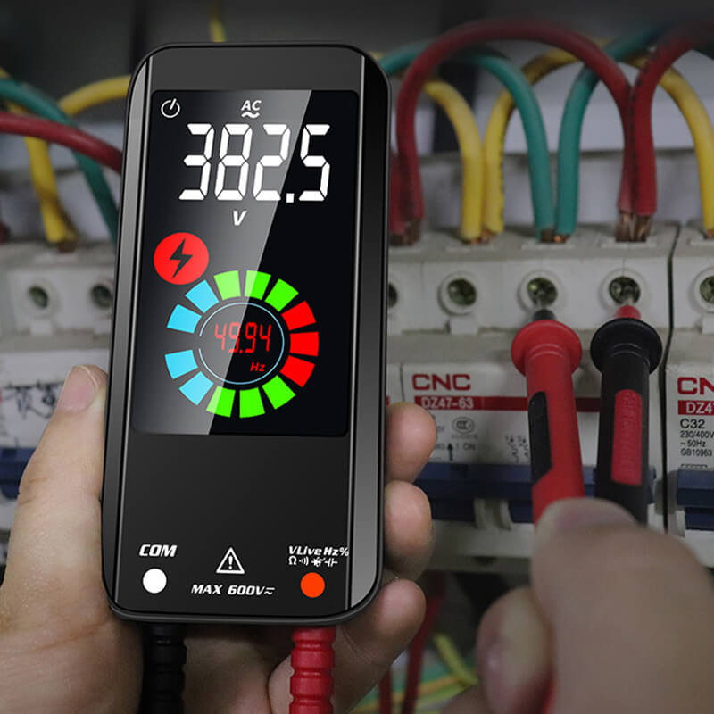 Smart digitalt multimeter med automatisk måling og baggrundsbelyst display