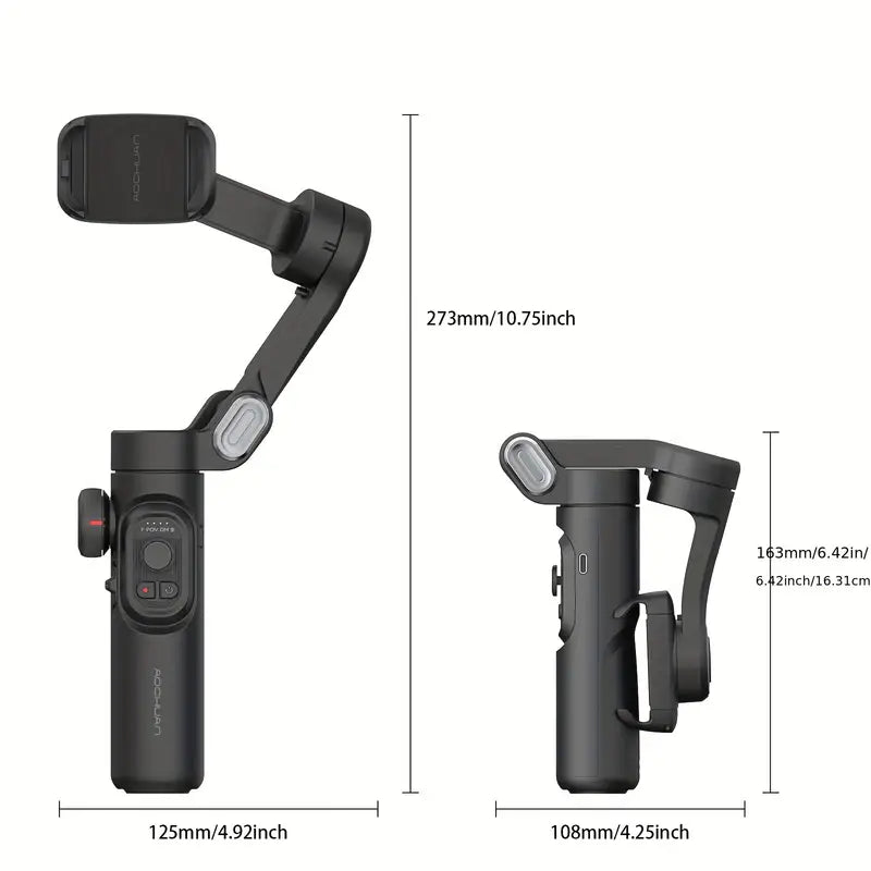 SmartPro Foldbar 3-Akset Smartphone Gimbal Stabilizer til iPhone og Android