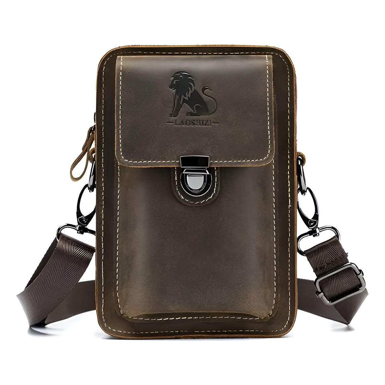Vidal Herre Bæltetaske i Læder med Flere Rum – Crossbody Taske