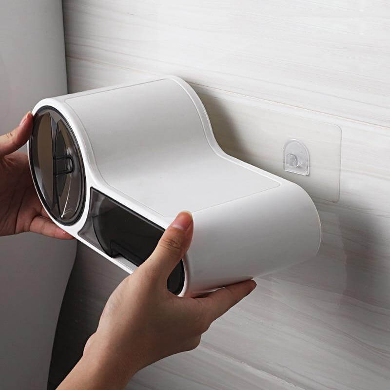 Vægmonteret toiletpapirholder med pladsbesparende moderne design