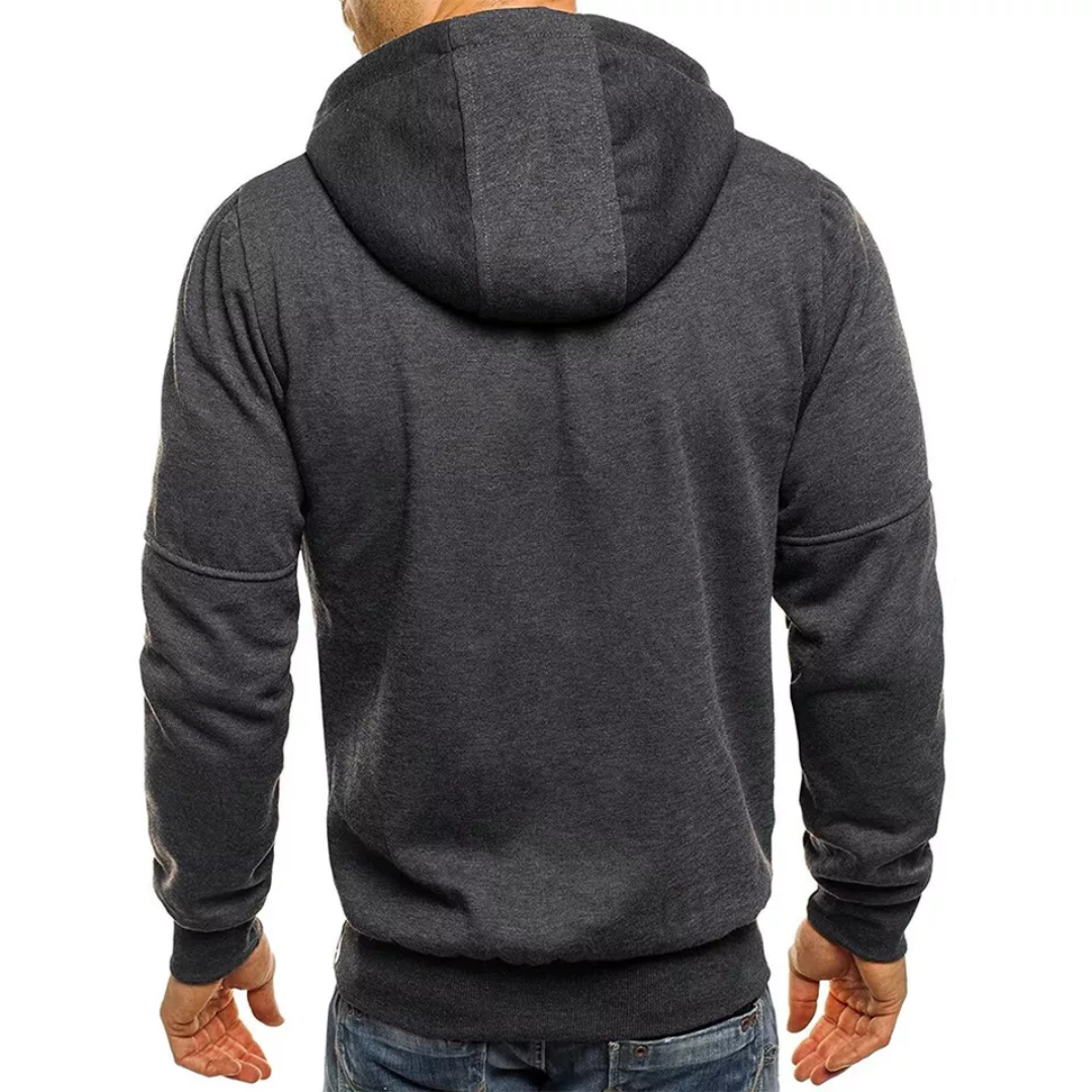 Zip-up hættetrøje til udendørsaktiviteter – varm, komfortabel og alsidig