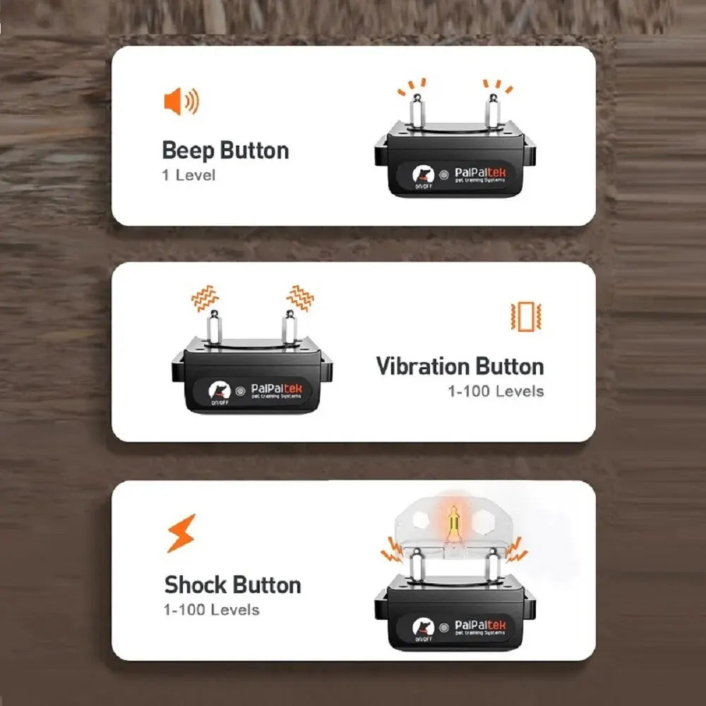1000 m Hundetræningshalsbånd med Fjernbetjening og Vandtæt Design
