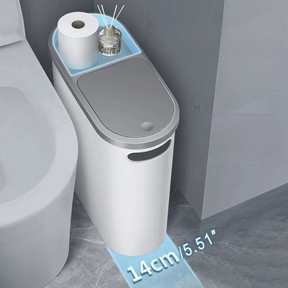 10 L Affaldsspand med Lydløs Lukning Slankt Pladsbesparende Design