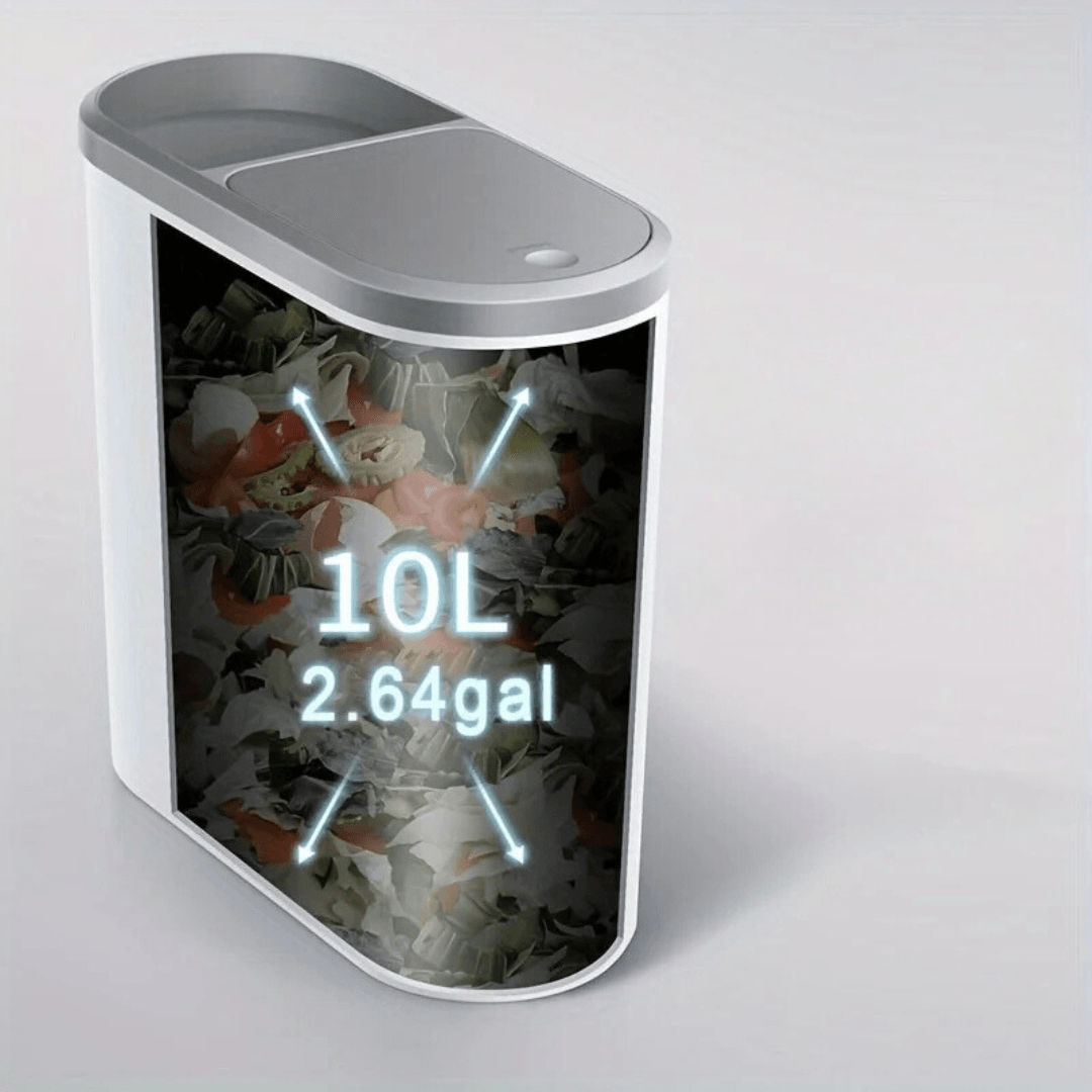 10 L Affaldsspand med Lydløs Lukning Slankt Pladsbesparende Design