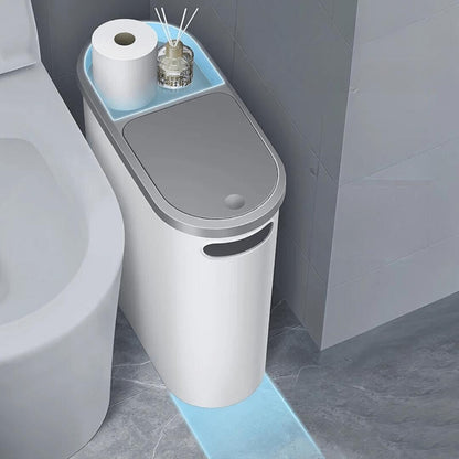 10 L Affaldsspand med Lydløs Lukning Slankt Pladsbesparende Design