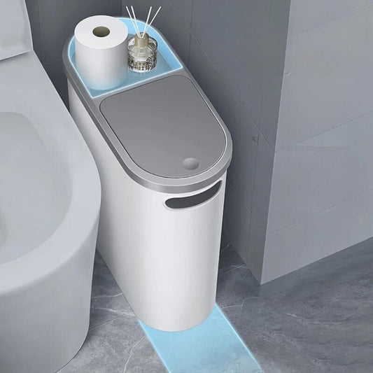 10 L Affaldsspand med Lydløs Lukning Slankt Pladsbesparende Design