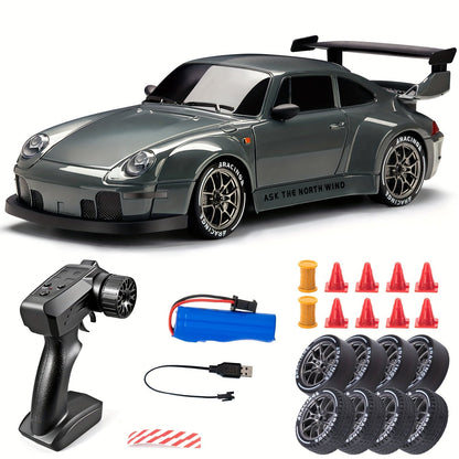 1:24 RC Driftbil med LED-Hjul og Genopladeligt 4WD-Racersystem