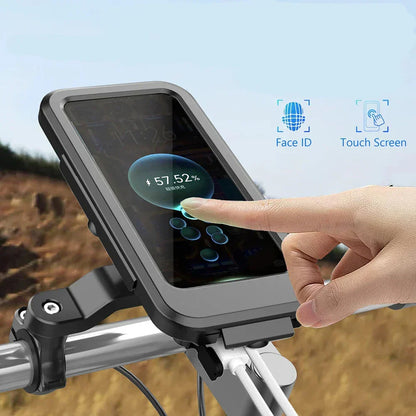 Vandtæt cykeltelefonholder med 15W powerbank og USB-opladning