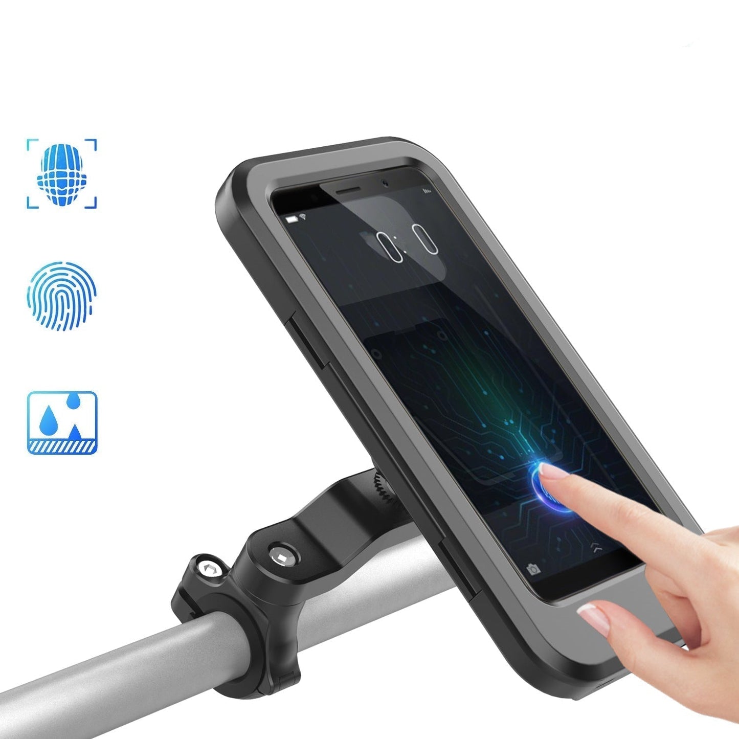 Vandtæt cykeltelefonholder med 15W powerbank og USB-opladning