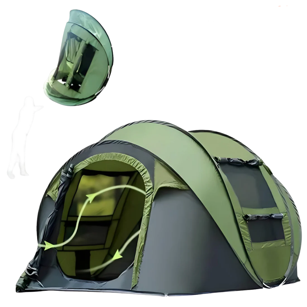4-personers pop-up campingtelt – Vandtæt, letvægt og nem opsætning