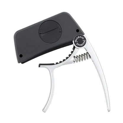 2-i-1 guitarcapo og digital tuner til akustisk guitar, elguitar, bas og ukulele
