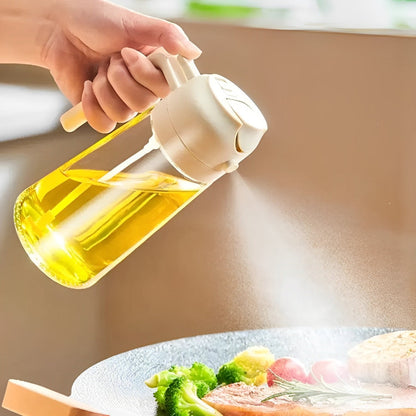 2-i-1 Oliesprayer og Oliekande – 500 ml til Madlavning og Grill