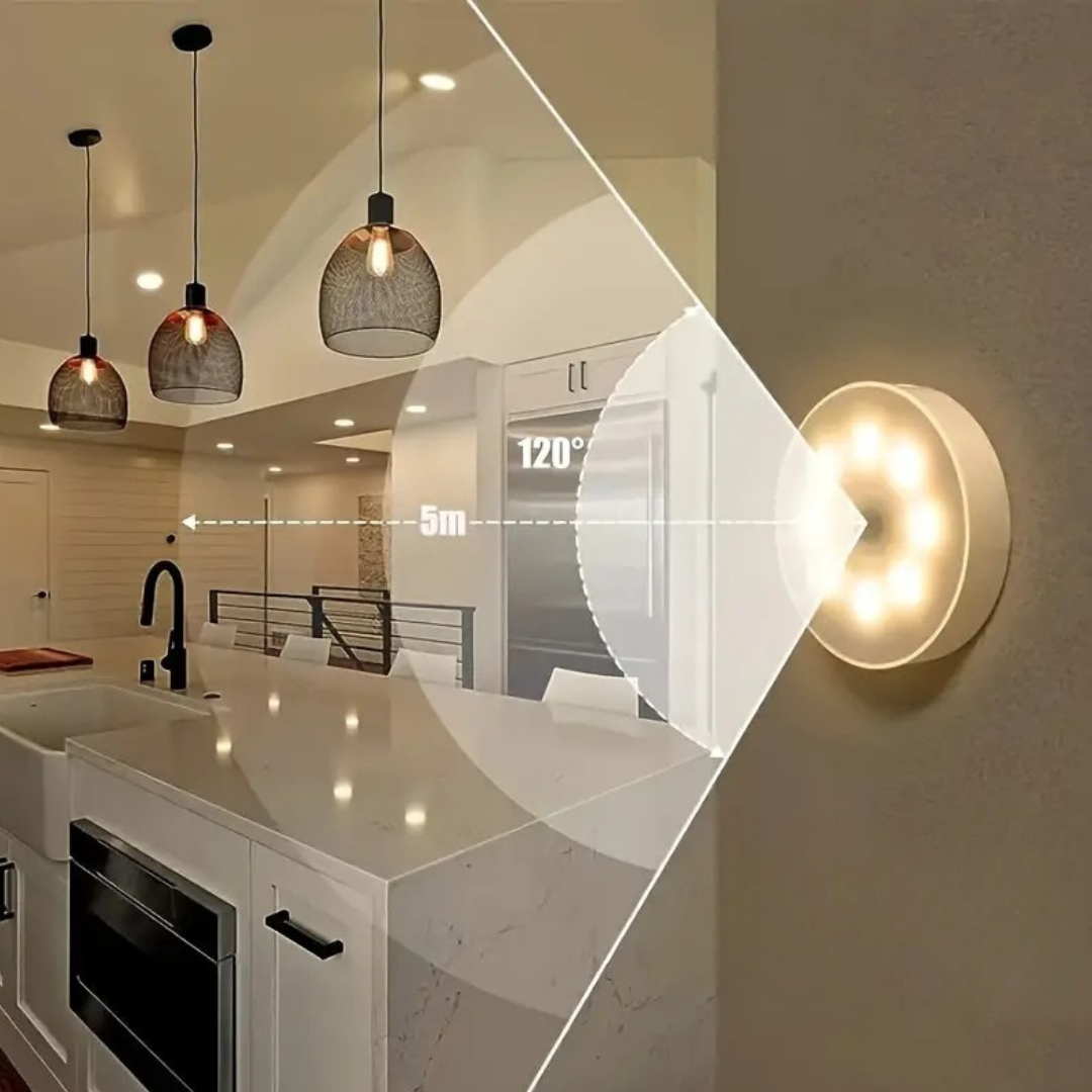 3-pak Genopladelige LED Natlamper med Bevægelsessensor og Magnet