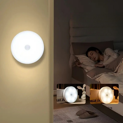 3-pak Genopladelige LED Natlamper med Bevægelsessensor og Magnet