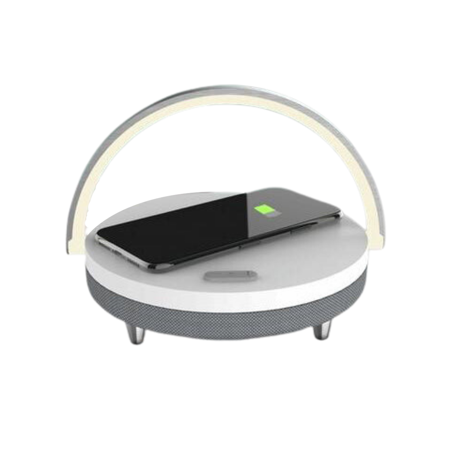 3-i-1 LED Skrivebordslampe med Bluetooth-højttaler og Trådløs Oplader