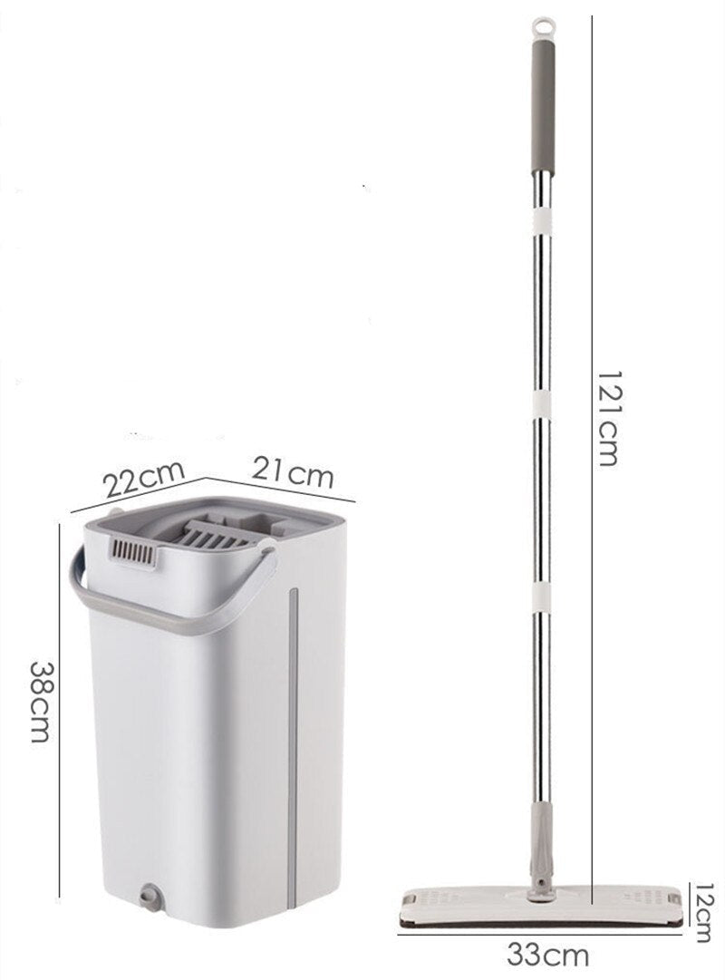 360° Moppe- og Spandsæt med Aluminiumsskaft og Mikrofiberklude