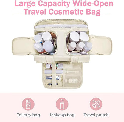 4-i-1 Puffy Toilettaske til Kvinder – Stor Organizer til Makeup og Hudpleje