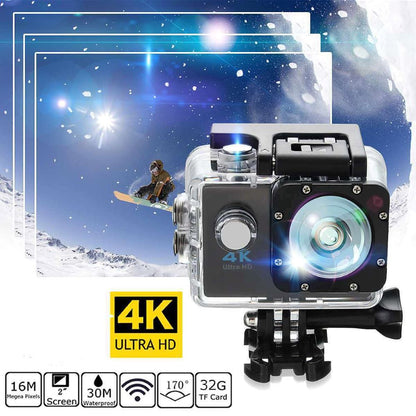 4K Ultra HD Actionkamera med Vandtæt Etui og WiFi
