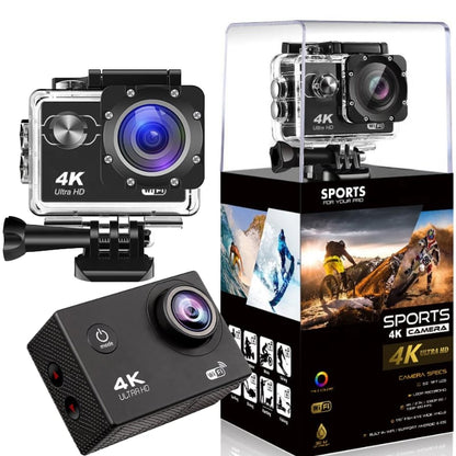 4K Ultra HD Actionkamera med Vandtæt Etui og WiFi