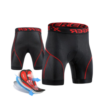 Cykelshorts med kort ben og 3D-gelpolstring