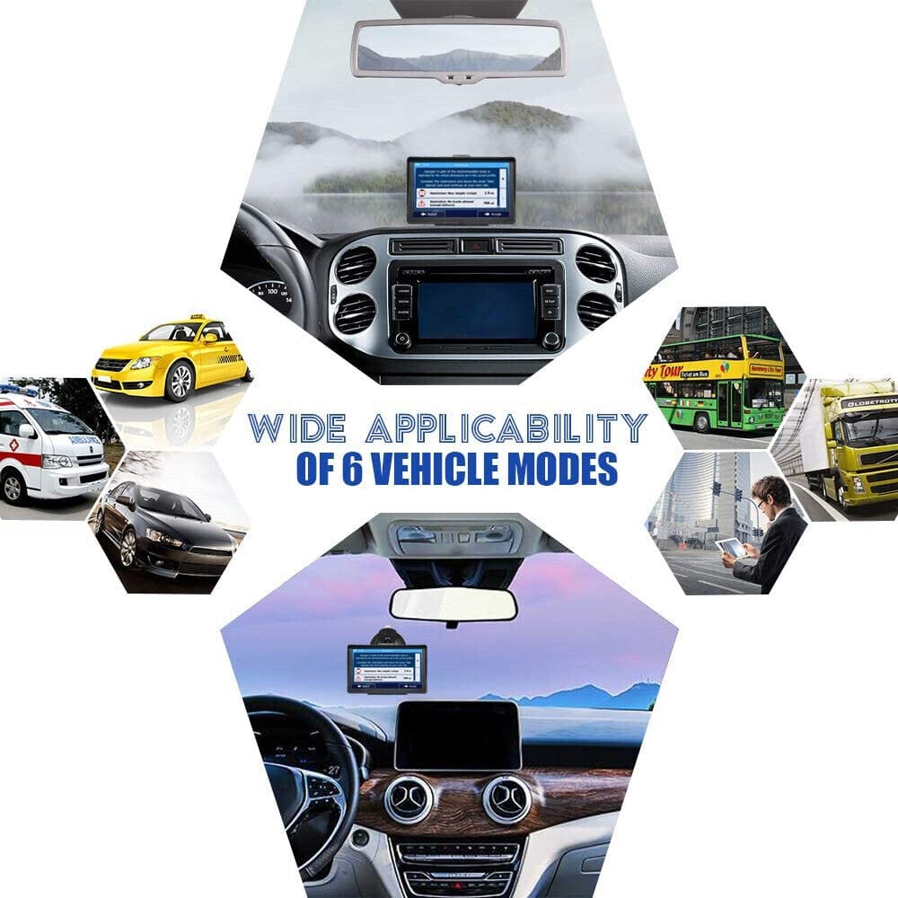 7" GPS Navigation til Bil og Lastbil – Opdateret 2026 GPS Navigationssystem