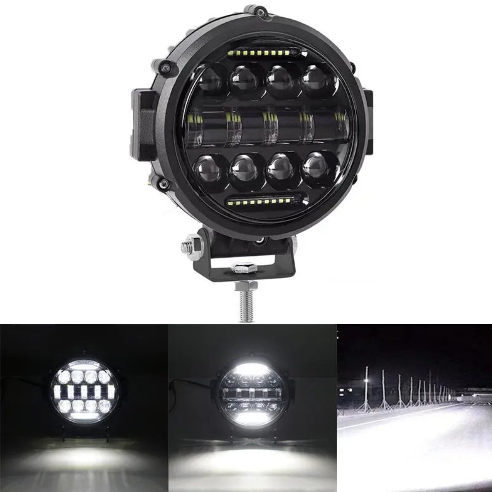 7 Tommer Kraftig LED Fjernlys Projektør til Bil og 4x4