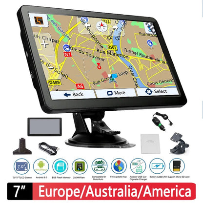 7" GPS Navigation til Lastbil, Bil og Varevogn – Multi-Mode GPS med Touchskærm
