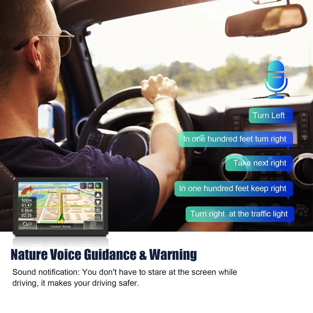 7" GPS Navigation til Lastbil, Bil og Varevogn – Multi-Mode GPS med Touchskærm
