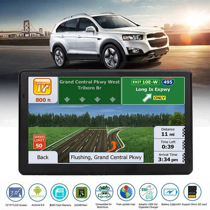 7" GPS Navigation til Lastbil, Bil og Varevogn – Multi-Mode GPS med Touchskærm