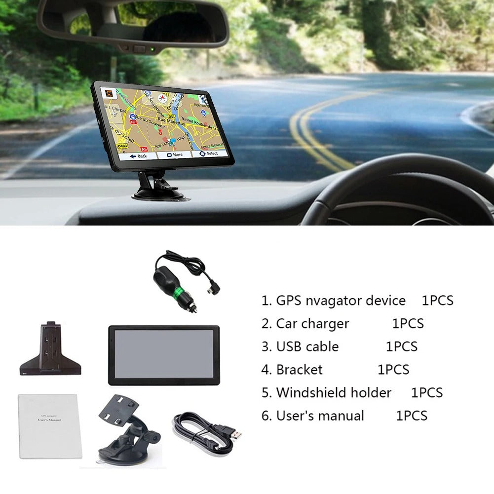 7" GPS Navigation til Lastbil, Bil og Varevogn – Multi-Mode GPS med Touchskærm