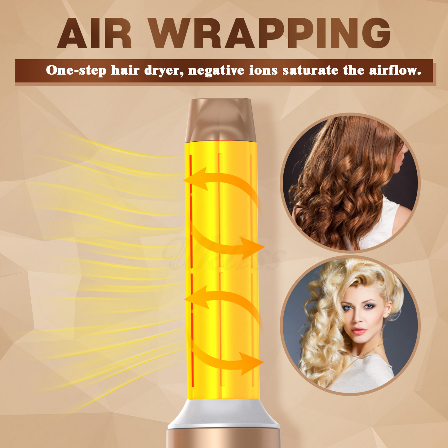 7-i-1 Airwrap Hårstyler med Krølle-, Glatte- og Føntørringsfunktion