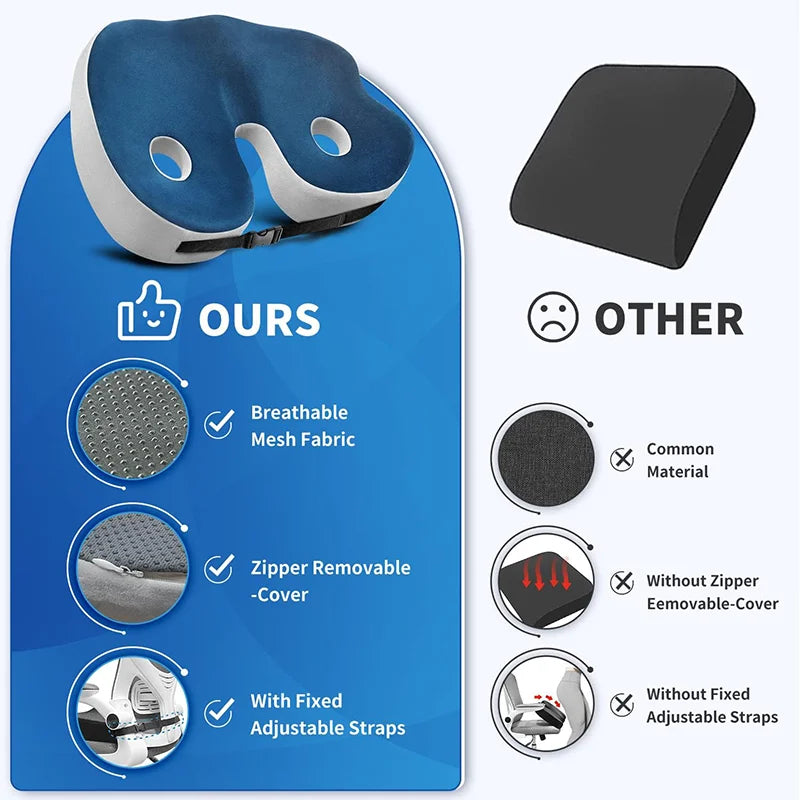 Justerbar Memory Foam Siddepude – Komfort & Aflastning