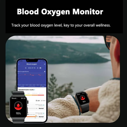 Avanceret smartwatch til sundhedsovervågning med EKG