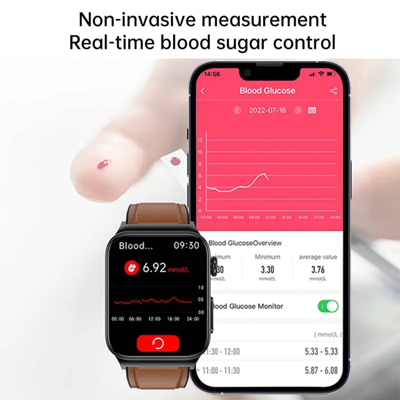 Avanceret smartwatch til sundhedsovervågning med EKG