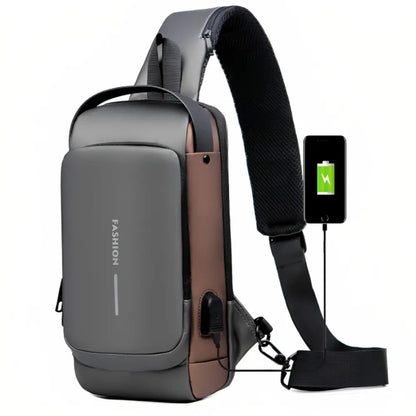 AeroShield vandtæt tyverisikker crossbody taske med USB-opladningsport