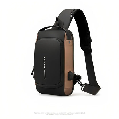 AeroShield vandtæt tyverisikker crossbody taske med USB-opladningsport