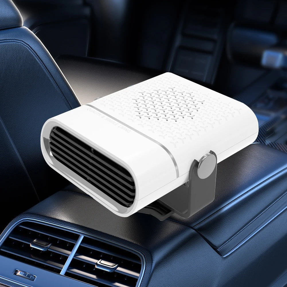 AirComfy 4-i-1 Bilventilator med Varme, Køling og 360° Rotation