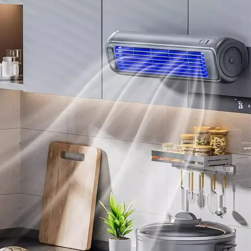 AirWave bærbart genopladeligt klimaanlæg med mini-køleblæser og 12 timers batteritid