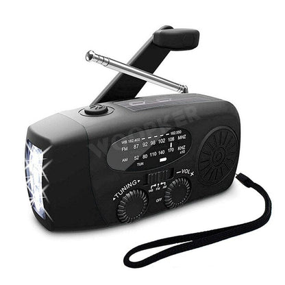 Alt-i-Én Nødradio med Solceller & Powerbank