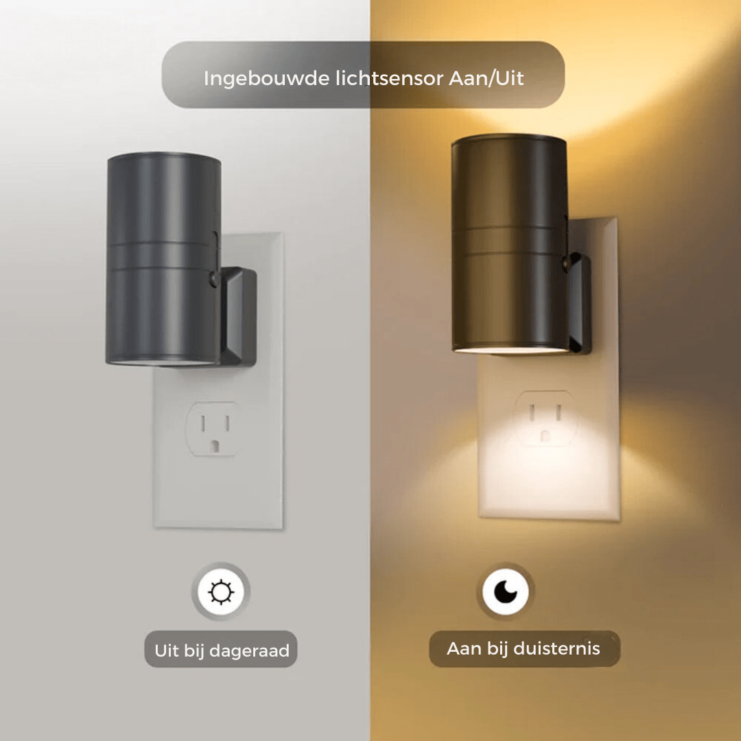 Alova LED Stik-i-væggen Lampe med Dæmpning og Sensor til Gang, Soveværelse og Trappe