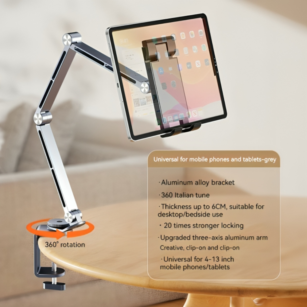 Altivo 360° Justerbar Aluminium Holder til Tablet og Mobil