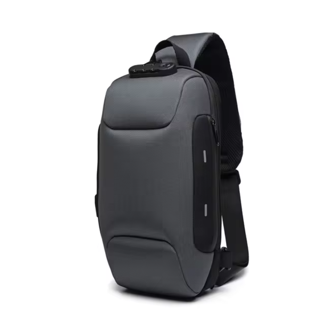 Tyverisikret crossbody taske med USB-opladningsport