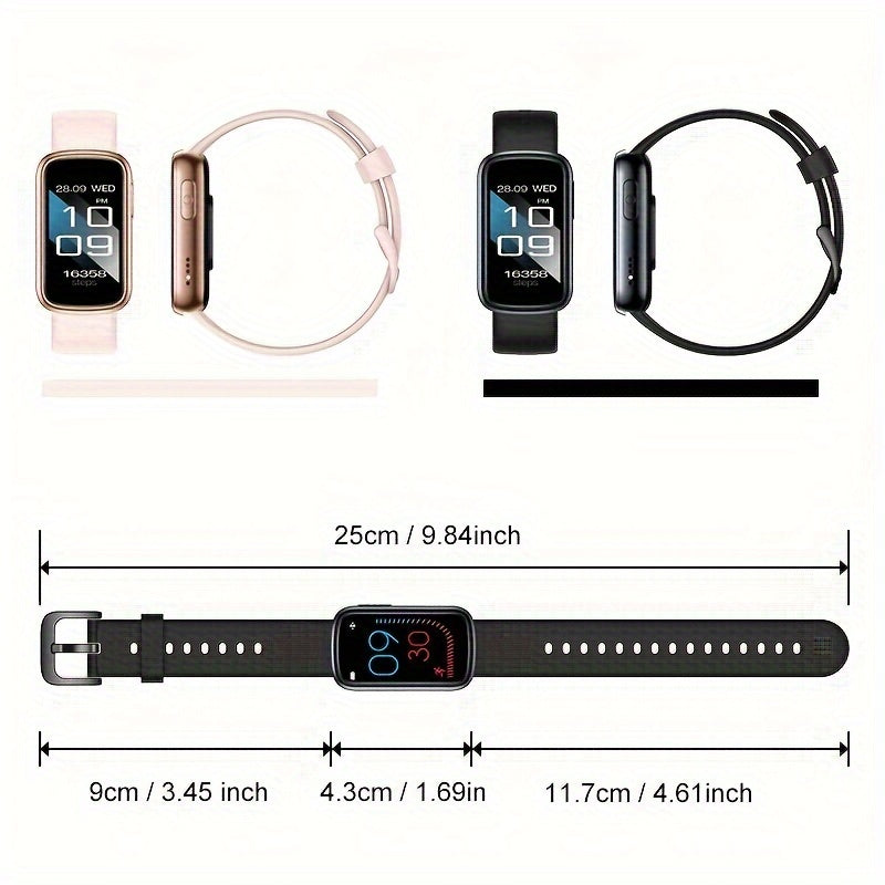 AquaFit Vandtæt Smartwatch og Fitness Tracker med Lang Batteritid