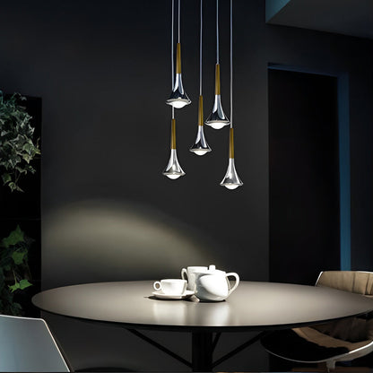 AquaLight Skandinavisk Dråbeformet LED Pendellampe med Moderne Design