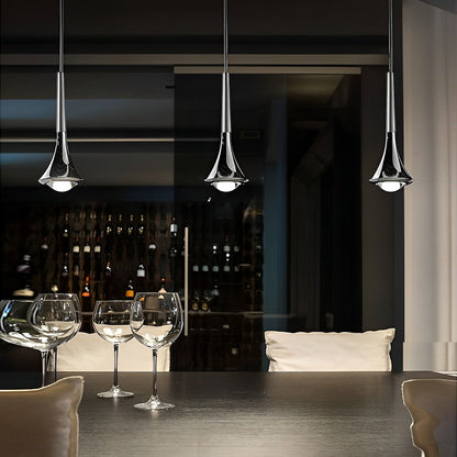 AquaLight Skandinavisk Dråbeformet LED Pendellampe med Moderne Design