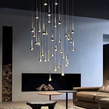 AquaLight Skandinavisk Dråbeformet LED Pendellampe med Moderne Design